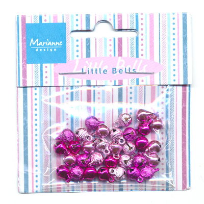 Belletje 6 mm rose ass. 32 stuks op=op 