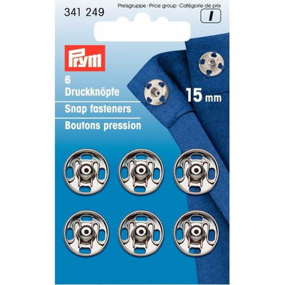 Prym Drukknoop 15 mm nickel 6 stuks 
