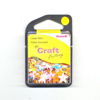 paillet ster 10 mm ass - roze oranje zilver goud op=op uit collectie 