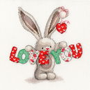 Borduurpakket dieren - Bebunni love you