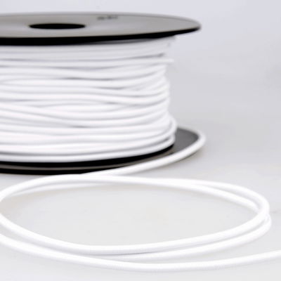 Elastiek koord 1 mm - wit 5 meter 
