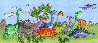 Borduurpakket dieren - dinosauri fun - BTXJR22