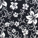 Tissu de Marie lelie wit op nacht blauwe achtergrond (per 50 cm)