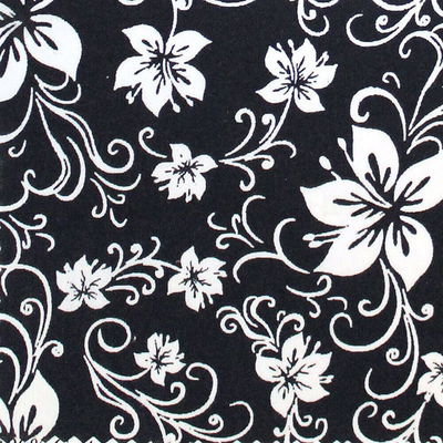 Tissu de Marie lelie wit op nacht blauwe achtergrond per 50 cm 