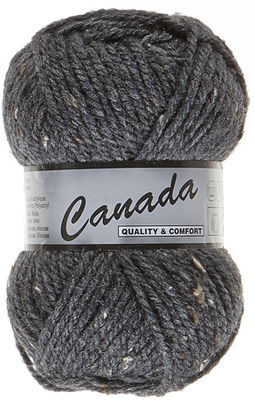 Lammy Yarns Canada tweed 425 donker grijs