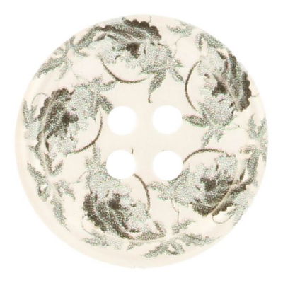 Knoop 18 mm creme kantprint