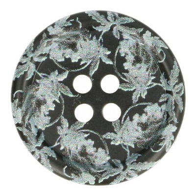 Knoop 20 mm grijs kantprint