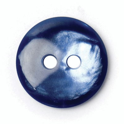 Knoop 14 mm parelmoer marine blauw
