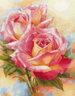 Borduurpakket bloemen Pink dream 2-31 op=op 