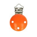 Clip voor speen hout - oranje (1 stuk)