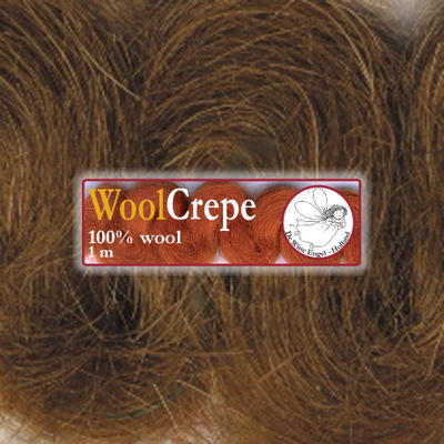 Woolcrepe licht bruin 1 meter 