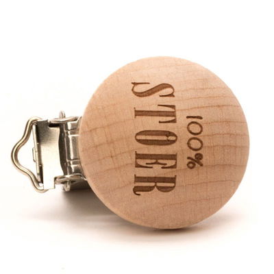 Clip voor speen hout - 100% Stoer 1 stuk 