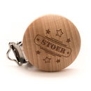 Clip voor speen hout - Stoer (1 stuk)