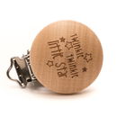 Clip voor speen hout - Twinkle Twinkle little star (1 stuk)