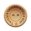 Knoop 20 mm hout - Twinkle twinkle kleine ster (4 stuks) (op=op)
