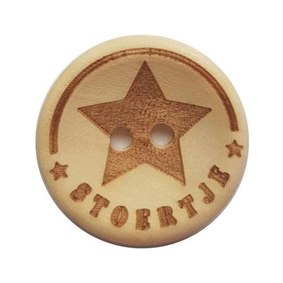 Knoop 20 mm hout - Stoertje 4 stuks 