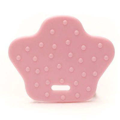 Bijtring dierenpoot met noppen licht roze 749 2 stuks 