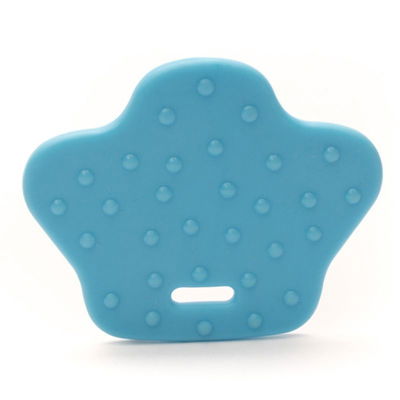 Bijtring dierenpoot met noppen aqua blauw 287 2 stuks 