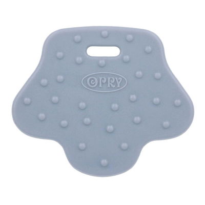 Bijtring dierenpoot met noppen grijs 2 stuks 