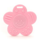 Bijtring zonnetje met gezicht met noppen licht roze 749 (2 stuks)