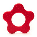 Bijtring bloem met noppen rood 722 (2 stuks)