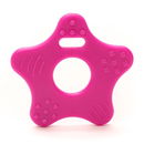 Bijtring ster met noppen pink 786 (2 stuks)