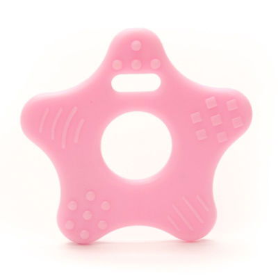 Bijtring ster met noppen licht roze 749 2 stuks 