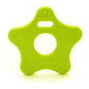 Bijtring ster met noppen fel groen 547 (2 stuks)