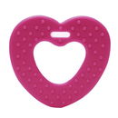 Bijtring hart met noppen pink 786 (2 stuks)