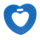 Bijtring hart met noppen blauw 296 (2 stuks)
