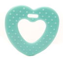 Bijtring hart met noppen licht aqua 287 (2 stuks)