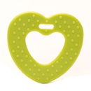 Bijtring hart met noppen fel groen 567 (2 stuks)