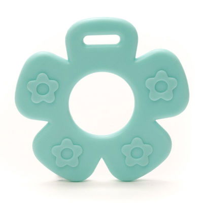 Bijtring bloem licht aqua blauw 287 2 stuks 