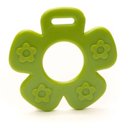 Bijtring bloem fel groen 495 2 stuks 