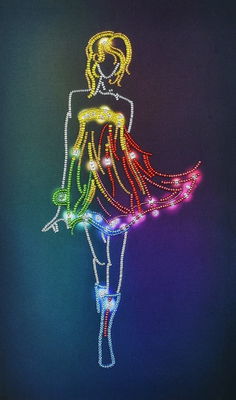 Miniart Crafts - Borduurpakket kraaltjes - Neon fashion