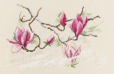 Borduurpakket bloemen magnolia RTO00732