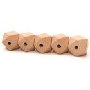 kraal hout hexagon 10 mm blank (5 kralen) (op=op)