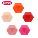 Hexagonkraal roze assortiment 17 mm (5 stuks)