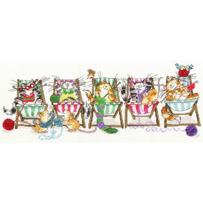 Borduurpakket dieren - Kitty Knit