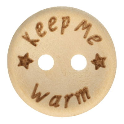 Knoop 20 mm houtlook - keep me warm