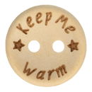 Knoop 15 mm houtlook - keep me warm