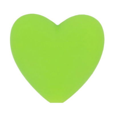 Kraal hart 19 a 20 mm 548 lente groen 5 stuks 