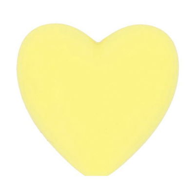 Kraal hart 19 a 20 mm 638 licht geel 5 stuks 