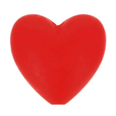 Kraal hart 19 a 20 mm 722 rood 5 stuks 