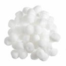Pompon 10 mm wit (ca 450 stuks)