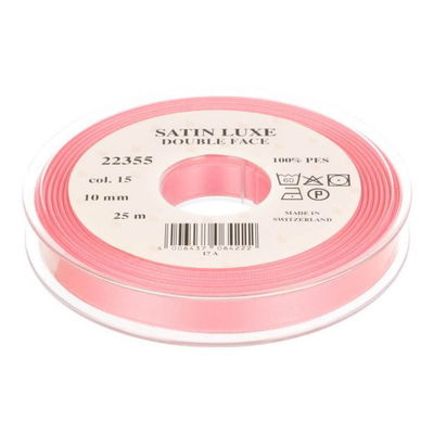 lint satijn 10 mm - roze 1 meter 