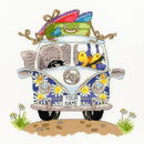 Borduurpakket vakantie - VW bus - Pack your trunk