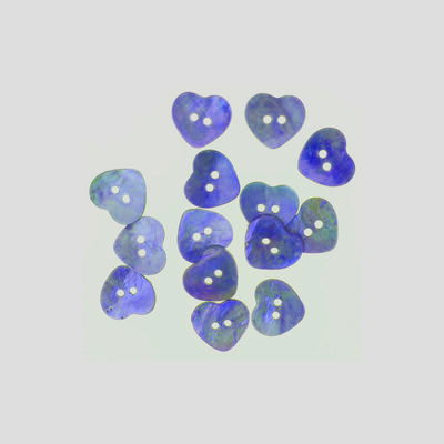 knoop 15 mm hart parelmoer blauw