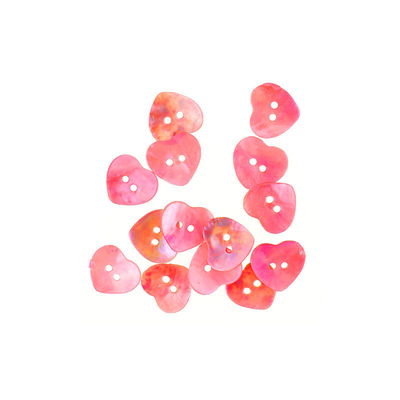 knoop 15 mm hart parelmoer roze