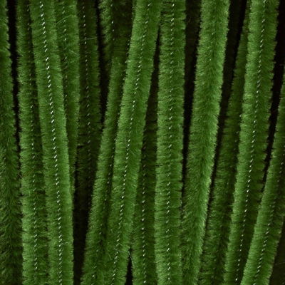 Chenille 6 mm - 30 cm groen 50 stuks 